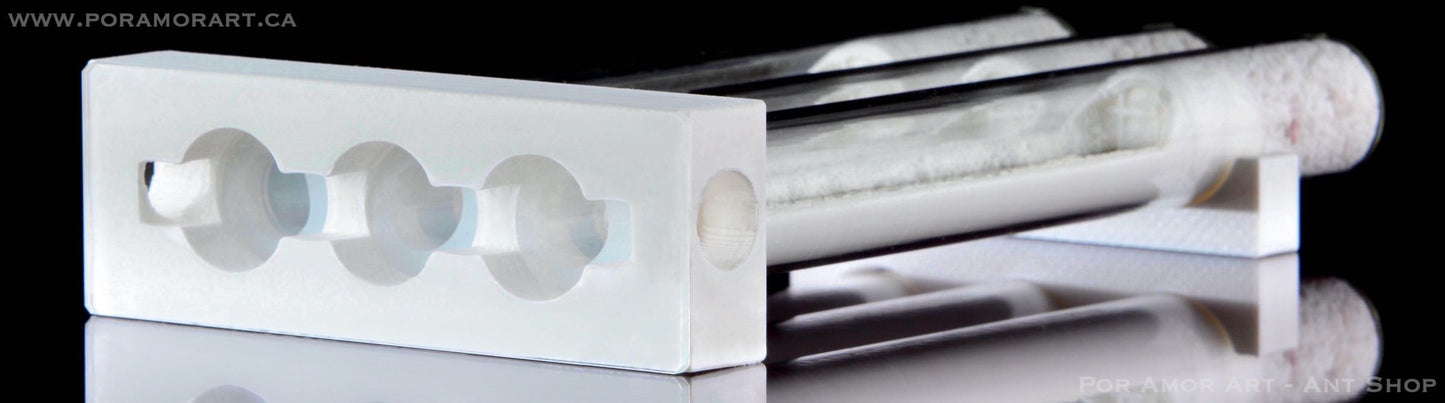 Window Test Tube Array Formicarium Plastic texture 12.7mm 1/2 Inch canada-colony
