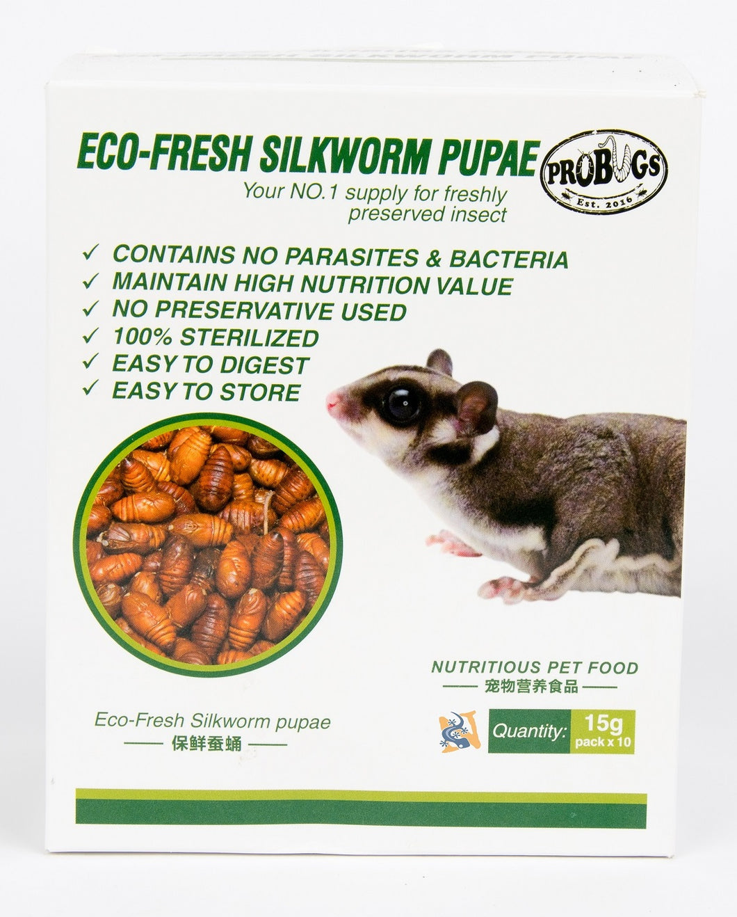 Pupes de vers à soie ProBugs Eco-Fresh
